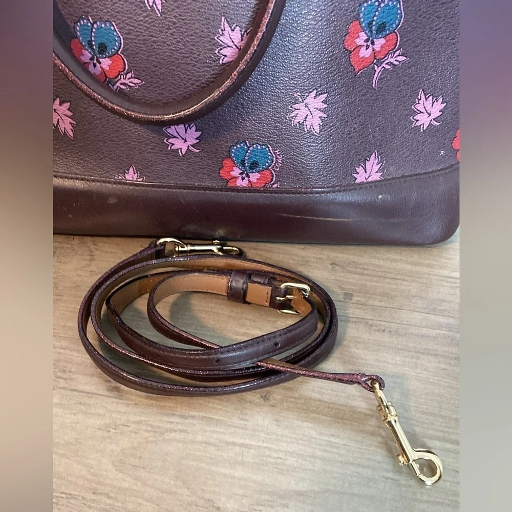 Coach | SIERRA SATCHEL IN WILDFLOWER PRINT COATED CANVAS - w Crossbody Strap - Picture 5 of 7